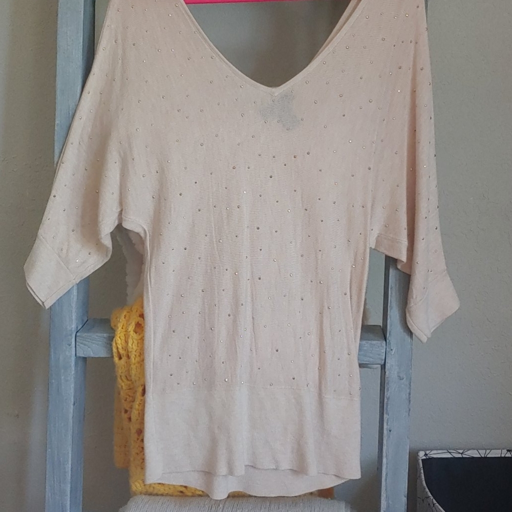 White House Black Market studded dolman top